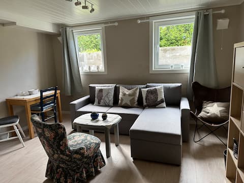 Successful Airbnb property: Bright, cozy apartment in the basement in Færder