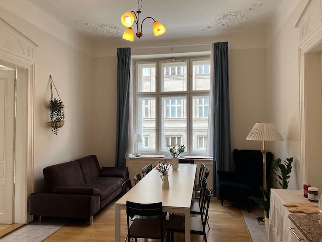 Balcony Art Nouveau 4-Bedroom Apt Jewish Center