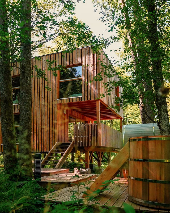 Celeste Cabin with sauna and Scandinavian bath
