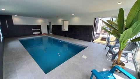Beautiful beachfront villa with indoor pool