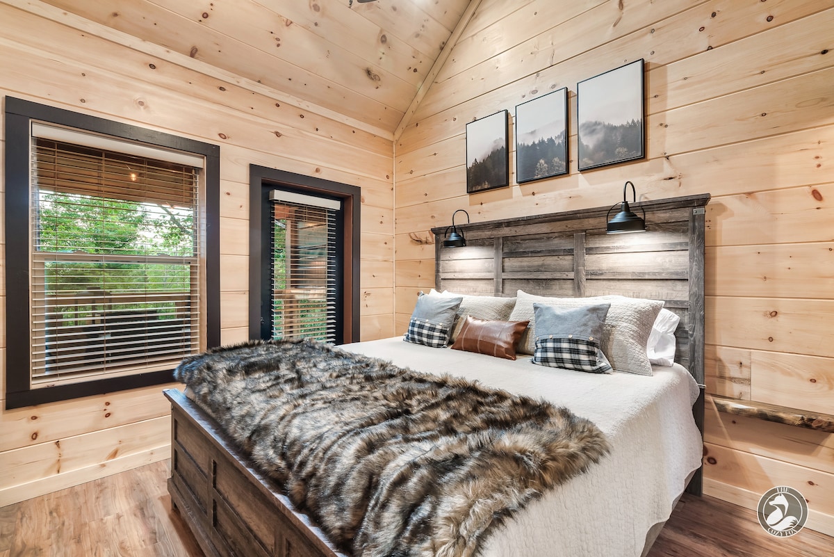 Snuggle up in our king size bed on the main level after enjoying the day’s activities.