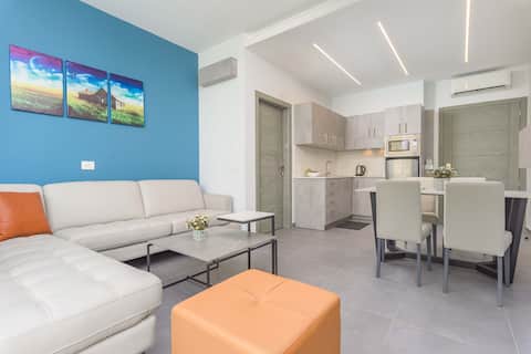 Grey 203: Modern 2-Bedroom Apartment in Awkar