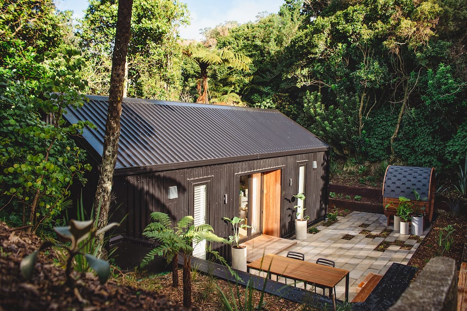 The Wellnest, a cabin in the bush above the city, Wellington, Wellington Region, New Zealand, photo 1 of 10
