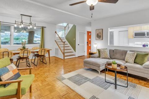 Vintage 4BR Retreat with Game Room & Fire Pit