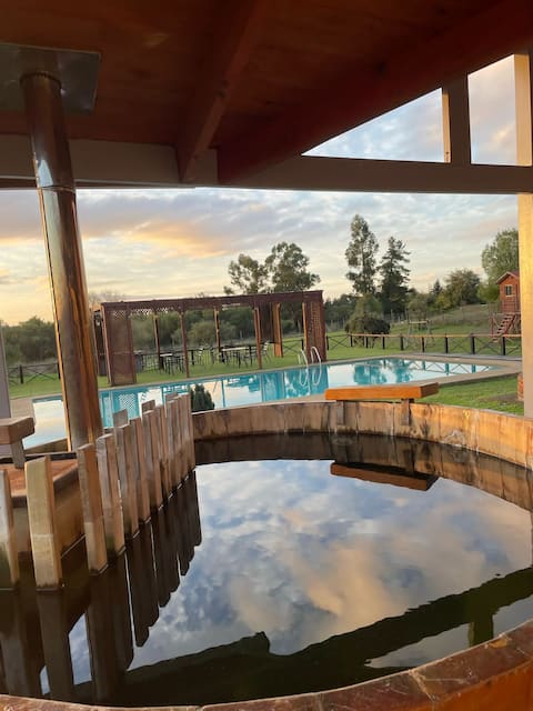 Beautiful plot in Quillón, swimming pool, gazebo, and hot tub
