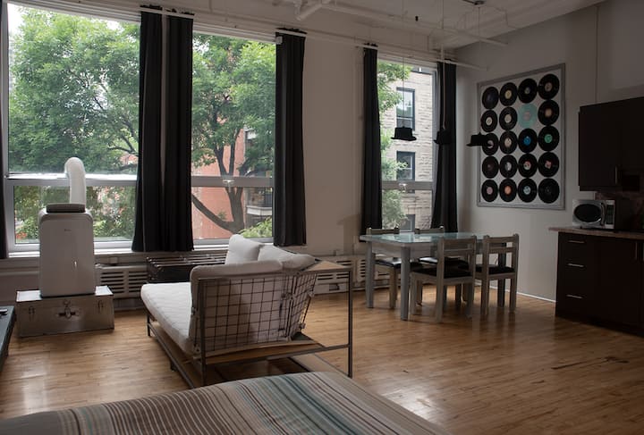 Bright loft in centennial building