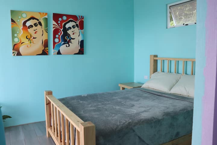 Enjoy a comfortable and cozy bed in our second of 3 bedrooms when you rent both our cabins together as one.  They are connected by a patio bridge, making it very easy for the family to stay connected and private at the same time.