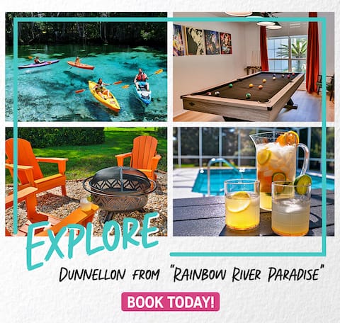 Rainbow River Retreat: Kayak | Games | Heated Pool