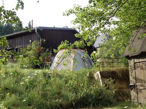 Top Airbnb: Mountain cabin off the beaten track with meadow in Altenberg