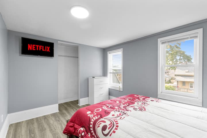 Bedroom #4 with closet and TV for your enjoyment