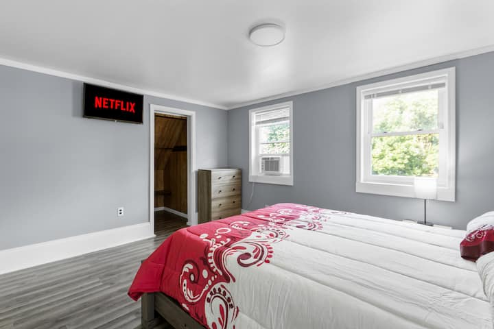 Bedroom #2 with closet and TV for your enjoyment