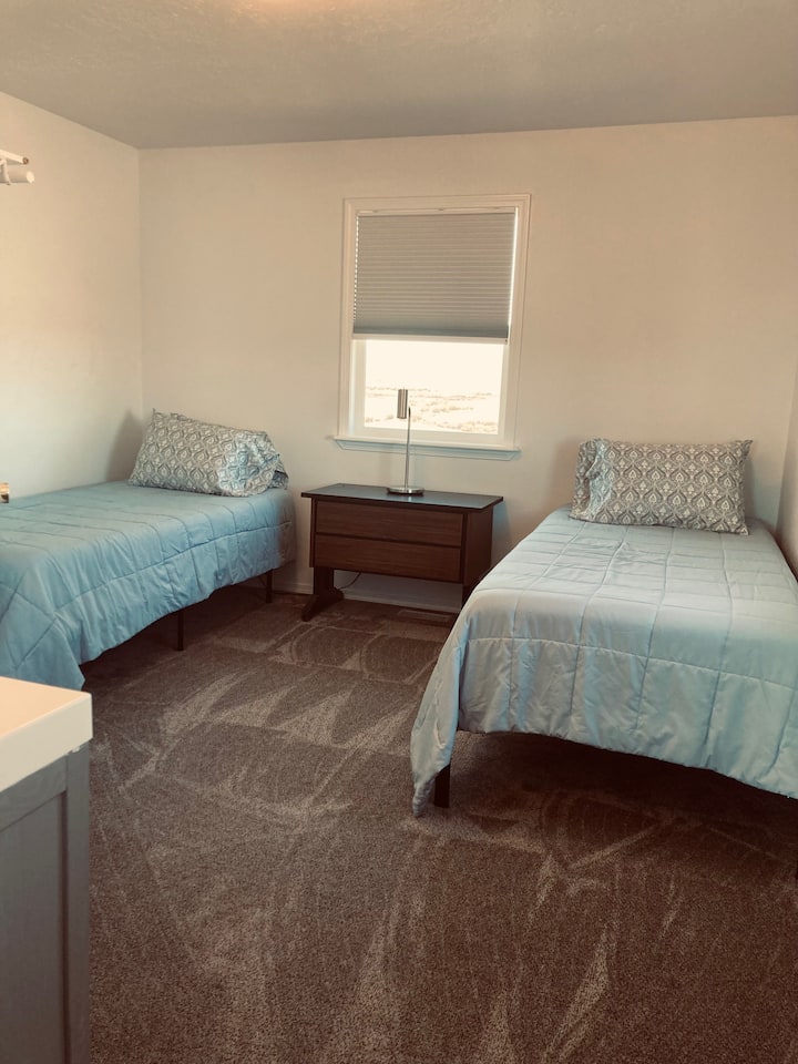 Twin bedroom - all beds are new with memory foam mattresses
