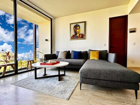 Top performing Airbnb: Magic Top Floor 2-BR | Pools, Gym, 200 Mbps Wifi in Tulum