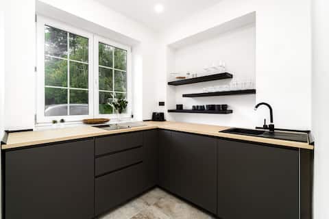 New cozy apartment in a building with parking