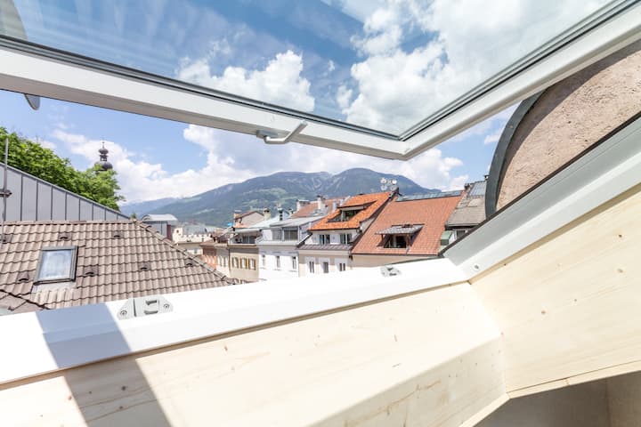 Central Attic - Vue Sur La Ville + Parking Privé - Bruneck