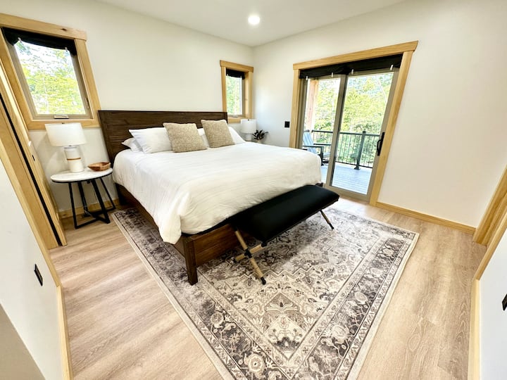 Master suite with access to the covered porch.