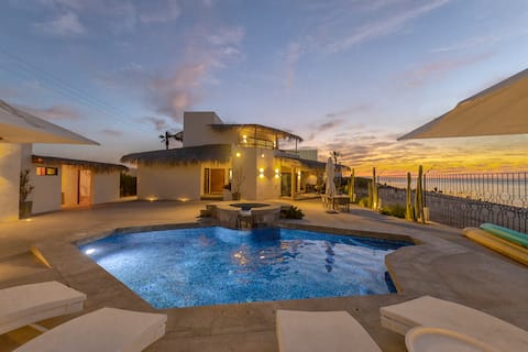 Beachfront Home w/ Heated Pool & Stunning Views