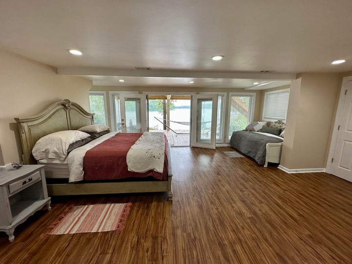 This space is perfect for families with a little one or two. Feel free if you'd like to bring an air mattress for extra sleeping arrangements, the floor space will easily accommodate. 