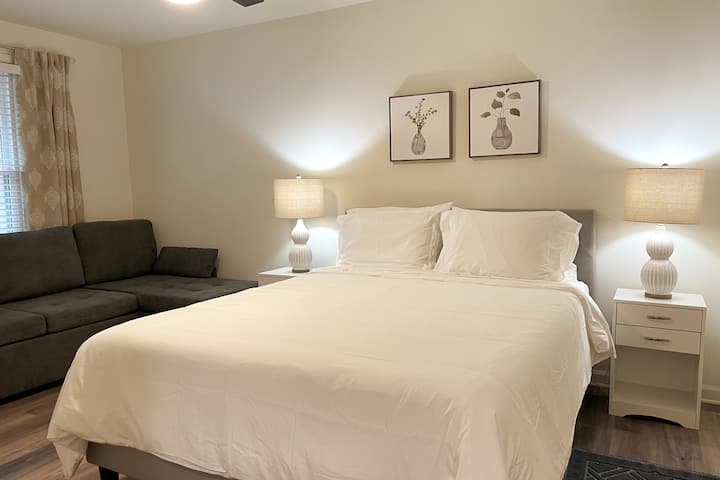 Large bedroom with sleeper sofa