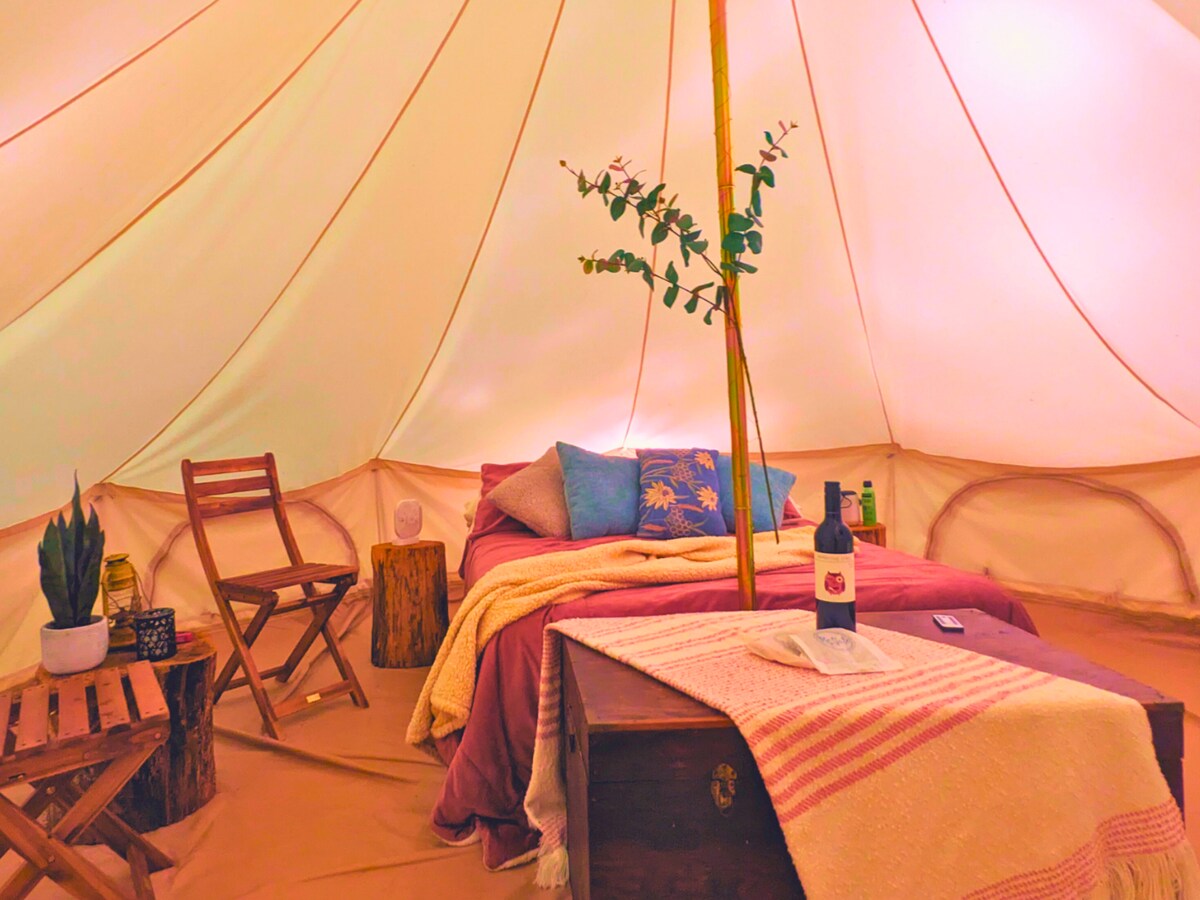 Belle Luxury Tent w/ Hot Tub, Cold Plunge & BBQ Tents for Rent in Forest City, North Carolina