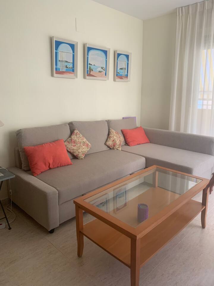 Salon avec canapé-lit chaiselonge