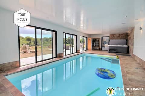 Top Airbnb: Farmhouse with indoor pool, spa, sauna in Douarnenez