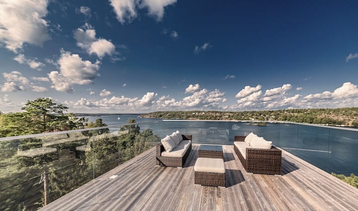 Exclusive archipelago villa - sea view & warm pool - Houses for Rent in ...