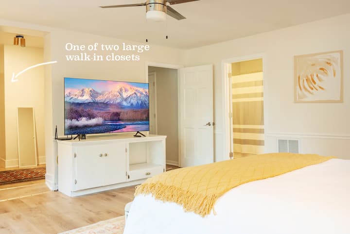 55" 4k Roku TV master bedroom