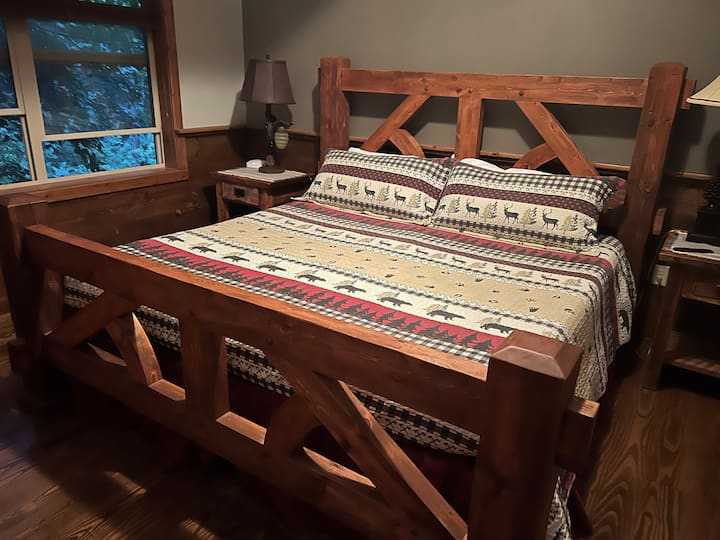 Private King Suite with connecting bath and  55" Smart TV
