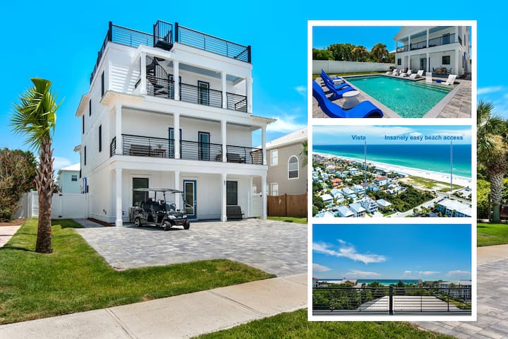 351ft To Beach | 8br W/ Heated Pool + Rooftop View - Destin, FL