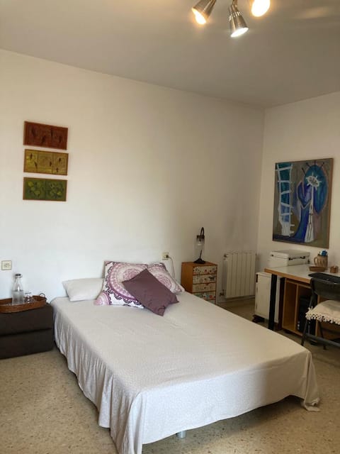 Private room with balcony.