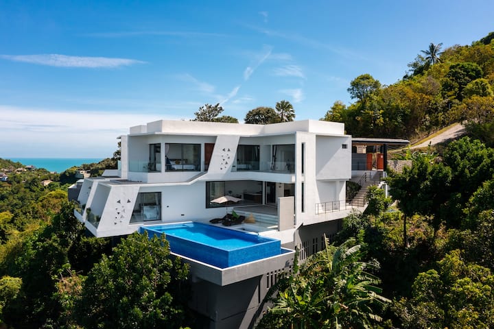 [Jin Duo 1] 4br 270° Sea View Pool Villa - サムイ島
