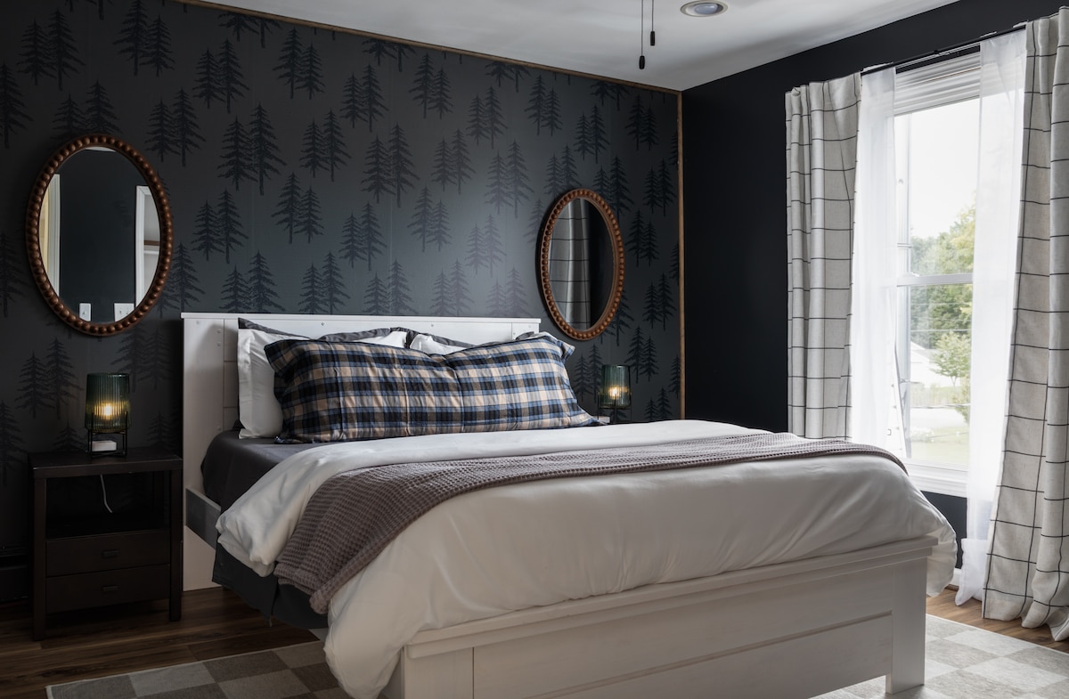 Dekorácia inšpirovaná prírodou vytvára pokojnú atmosféru pre pokojný nočný spánok.