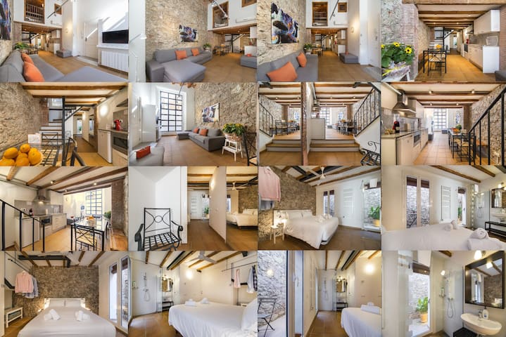 Nice GroupFlat 6-bedr 4-bathr 2 flats Port-Ramblas