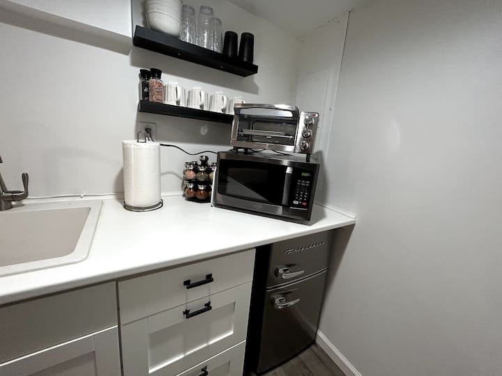 Centrally located Private Bsmt Apt 1K,1Q + office