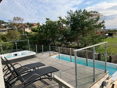 Strandhus med pool & Jacuzzi