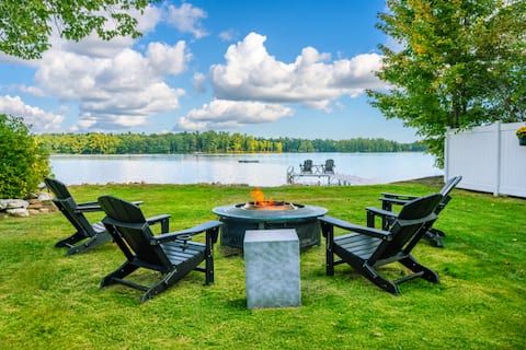 Lakefront | Dock + Fire Pit Near Sebago & Portland