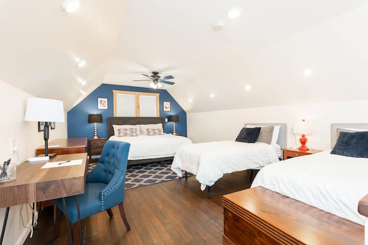 Cottage - Loft con letto matrimoniale grande e due letti singoli