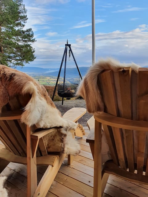 Cozy family cabin with a view, 2h from Oslo