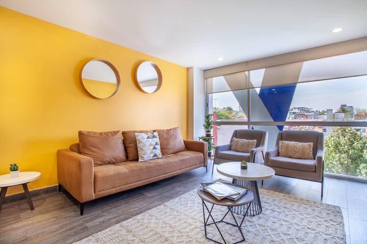 Condesa 3BR/2BA Apt + Rooftop & Gym gallery image 3