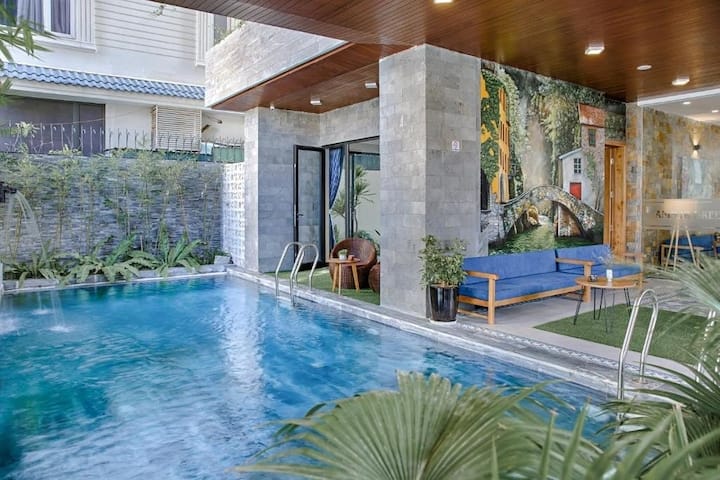 Deluxe Twin Room With Pool-about150mfrombeach. - 峴港