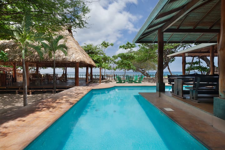 True Beachfront Villa with Pool