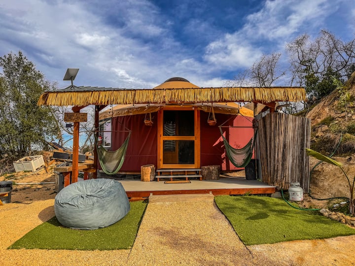 The Yurt on the Edge - Yurts for Rent in Fallbrook