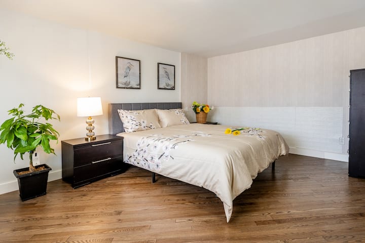 Chumba cha kulala - kitanda cha ukubwa wa malkia