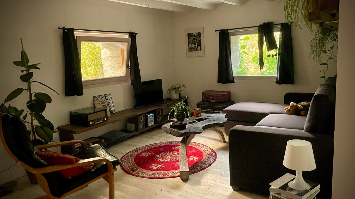 მისაღები ორადგილიანი გასაშლელი დივანით