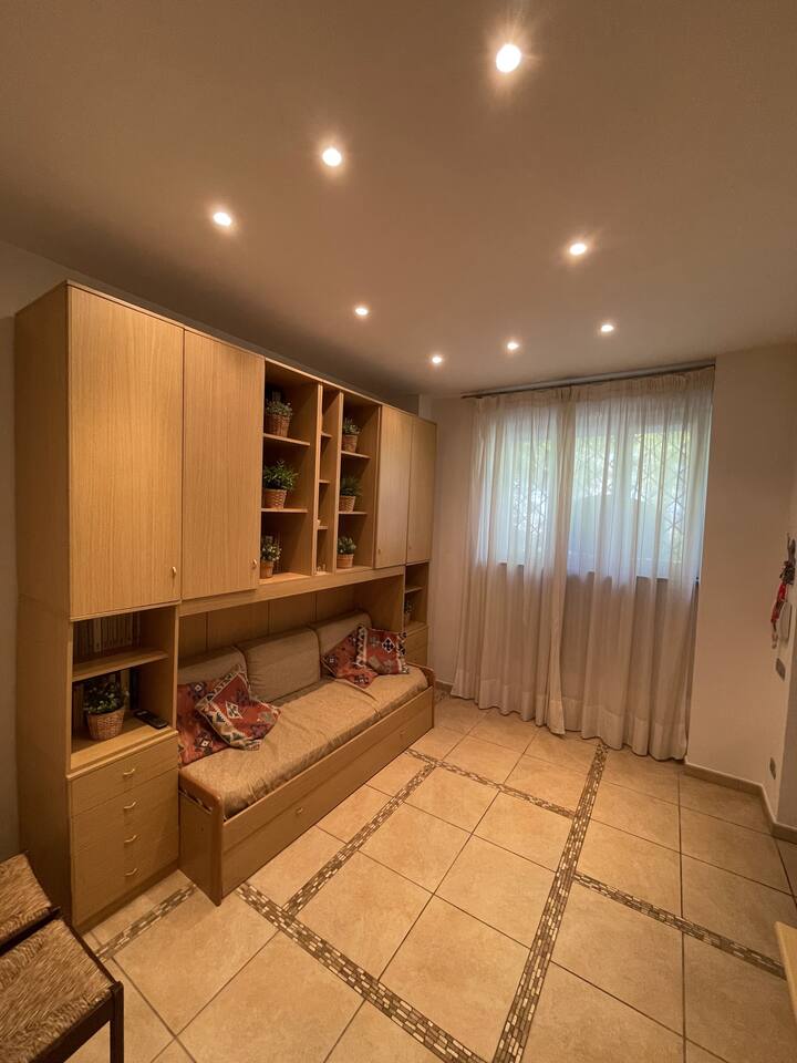 חדר טלוויזיה עם 2 מיטות 