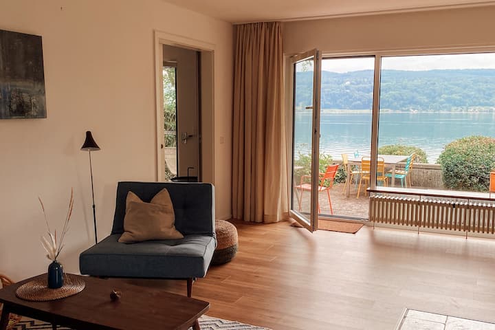 Findling apartment: private beach & lake view