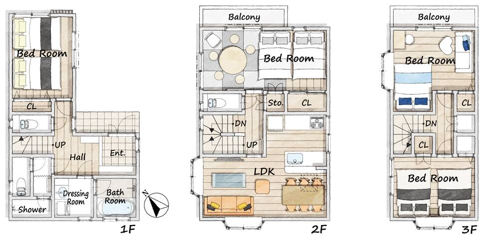 102㎡ Japanese modern detached house, MAX 15 people gallery image 4