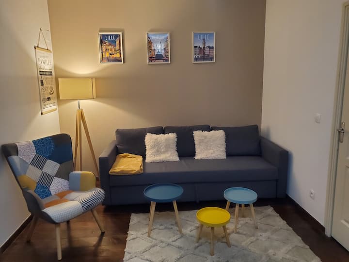 Appartement Plain-pied 6 Pers - Confort En Ville - Houplines
