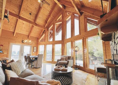 Tranquil A-frame cabin * LR Mtn views * New River